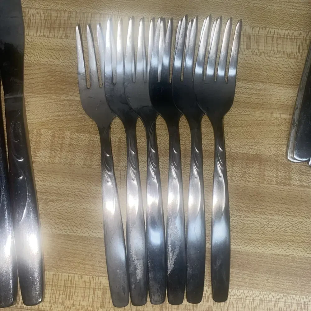 MCM Vintage IS Garden Manor Stainless Steel Flatware 35 Pc Set International USA